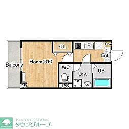 (仮称)ジーメゾン大和イースト 1Kの間取図画像