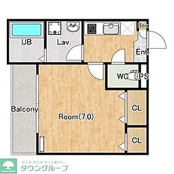 (仮称)ジーメゾン藤沢 1Kの間取図画像