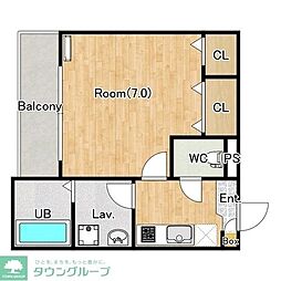 (仮称)ジーメゾン藤沢 1Kの間取図画像