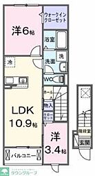 グレイスサイトG 2LDKの間取図画像