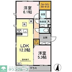 第2守屋ハイツ 2LDKの間取図画像