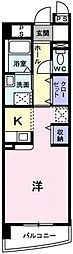 ミッションヒルズ 1Kの間取図画像