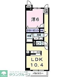 アルフィオーレ 1LDKの間取図画像