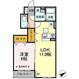 コンフォートレジデンス上大岡9A 1LDKの間取図画像