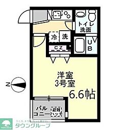 SOLEILD'OR長後 1Kの間取図画像
