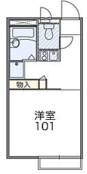 湘南モノレール 湘南町屋駅 徒歩6分の賃貸アパート 1階1Kの間取り