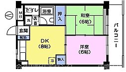信栄ハイム 2DKの間取図画像