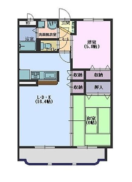 レピエスヌーヴ 202｜広島県東広島市西条町寺家(賃貸マンション2LDK・2階・60.88㎡)の写真 その2