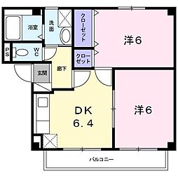 ヴェント・ヴィーア 2DKの間取図画像