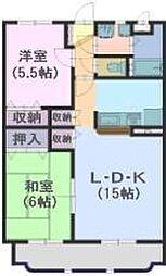 ピュアハウス樹 2LDKの間取図画像