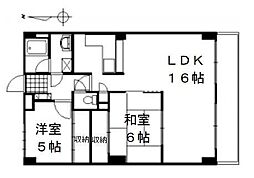 セントラルハイツ 2LDKの間取図画像