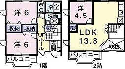 フォレストコートA 3LDKの間取図画像