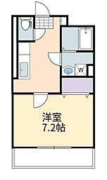 リヴェール9 1Kの間取図画像