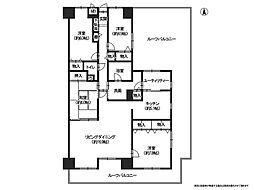 ファミールハイツ加古川壱番館 4LDKの間取図画像