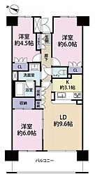 イーストパークス大島セントラルスクエア 3LDKの間取図画像