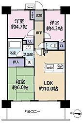 ライオンズマンション梅島南 3LDKの間取図画像