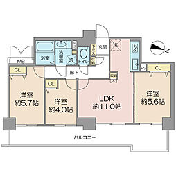 サンフィール大宮宮原 3LDKの間取図画像