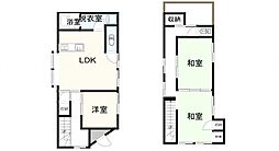 JR可部線 緑井駅 徒歩8分の賃貸一戸建て 1階3LDKの間取り