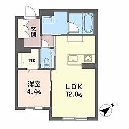 広島電鉄宮島線 高須駅 徒歩3分の賃貸マンション 1階1LDKの間取り