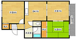 広島電鉄8系統 舟入南駅 徒歩5分の賃貸マンション 1階3DKの間取り
