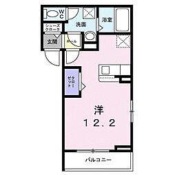 JR可部線 大町駅 徒歩4分の賃貸アパート 1階ワンルームの間取り