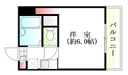 広島高速交通アストラムライン 西原駅 徒歩9分の賃貸マンション 2階1Kの間取り