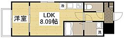 広島電鉄8系統 江波駅 徒歩7分の賃貸アパート 2階1LDKの間取り