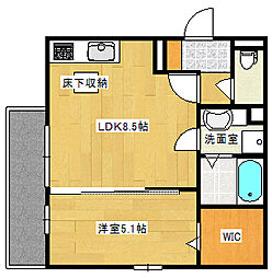 広島高速交通アストラムライン 安東駅 徒歩7分の賃貸アパート 1階1LDKの間取り