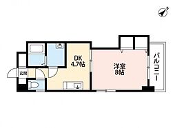 JR可部線 下祇園駅 徒歩7分の賃貸マンション 7階1Kの間取り