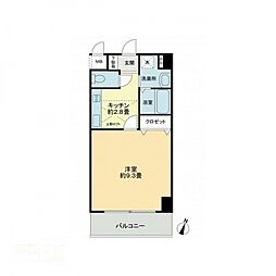 JR山陽本線 海田市駅 徒歩6分の賃貸マンション 3階1Kの間取り