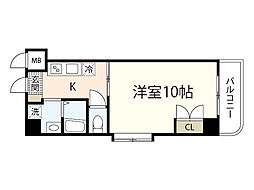 広島電鉄宮島線 草津駅 徒歩8分の賃貸マンション 8階1Kの間取り