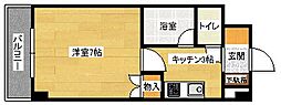 広島高速交通アストラムライン 祇園新橋北駅 徒歩5分の賃貸マンション 1階1Kの間取り