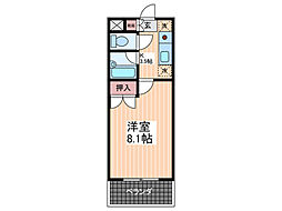 広島高速交通アストラムライン 伴駅 徒歩3分の賃貸マンション 2階1Kの間取り