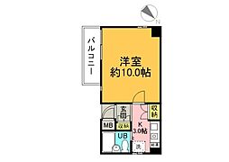 広島電鉄2系統 銀山町駅 徒歩8分の賃貸マンション 4階1Kの間取り