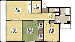 広島高速交通アストラムライン 不動院前駅 徒歩17分の賃貸マンション 1階3SDKの間取り
