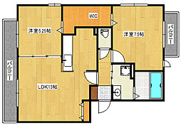 広島電鉄5系統 比治山橋駅 徒歩27分の賃貸アパート 2階2LDKの間取り