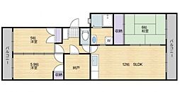 JR可部線 安芸長束駅 徒歩8分の賃貸マンション 2階3SLDKの間取り