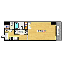 広島電鉄9系統 白島駅 徒歩5分の賃貸マンション 5階1Kの間取り