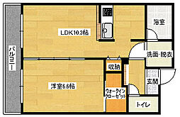 広島高速交通アストラムライン 毘沙門台駅 徒歩10分の賃貸マンション 3階1LDKの間取り