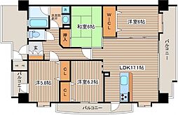 広島高速交通アストラムライン 古市駅 徒歩15分の賃貸マンション 2階4LDKの間取り