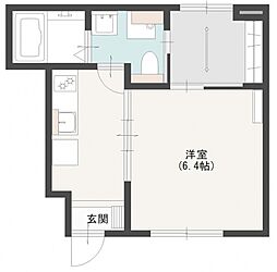 広島高速交通アストラムライン 上安駅 徒歩8分の賃貸アパート 1階1Kの間取り