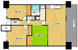 広島高速交通アストラムライン 西原駅 徒歩9分の賃貸マンション 4階3LDKの間取り