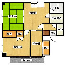 広島高速交通アストラムライン 祇園新橋北駅 徒歩7分の賃貸マンション 3階3DKの間取り