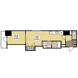 月光舟入川口 1LDKの間取図画像