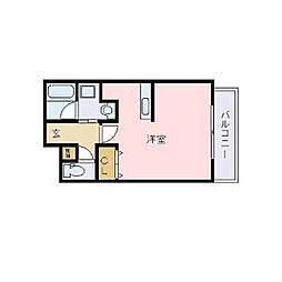 広島電鉄2系統 小網町駅 徒歩3分の賃貸マンション 11階1Kの間取り