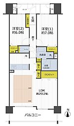間取図画像 2LDK