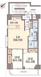 サニーヒルズ北大塚 2LDKの間取り