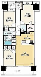 常盤台ガーデンソサエティ 3LDKの間取図画像