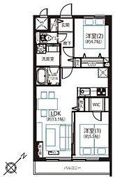 藤和板橋コープ 2LDKの間取図画像