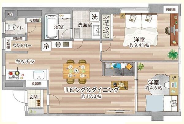 間取りを拡大表示